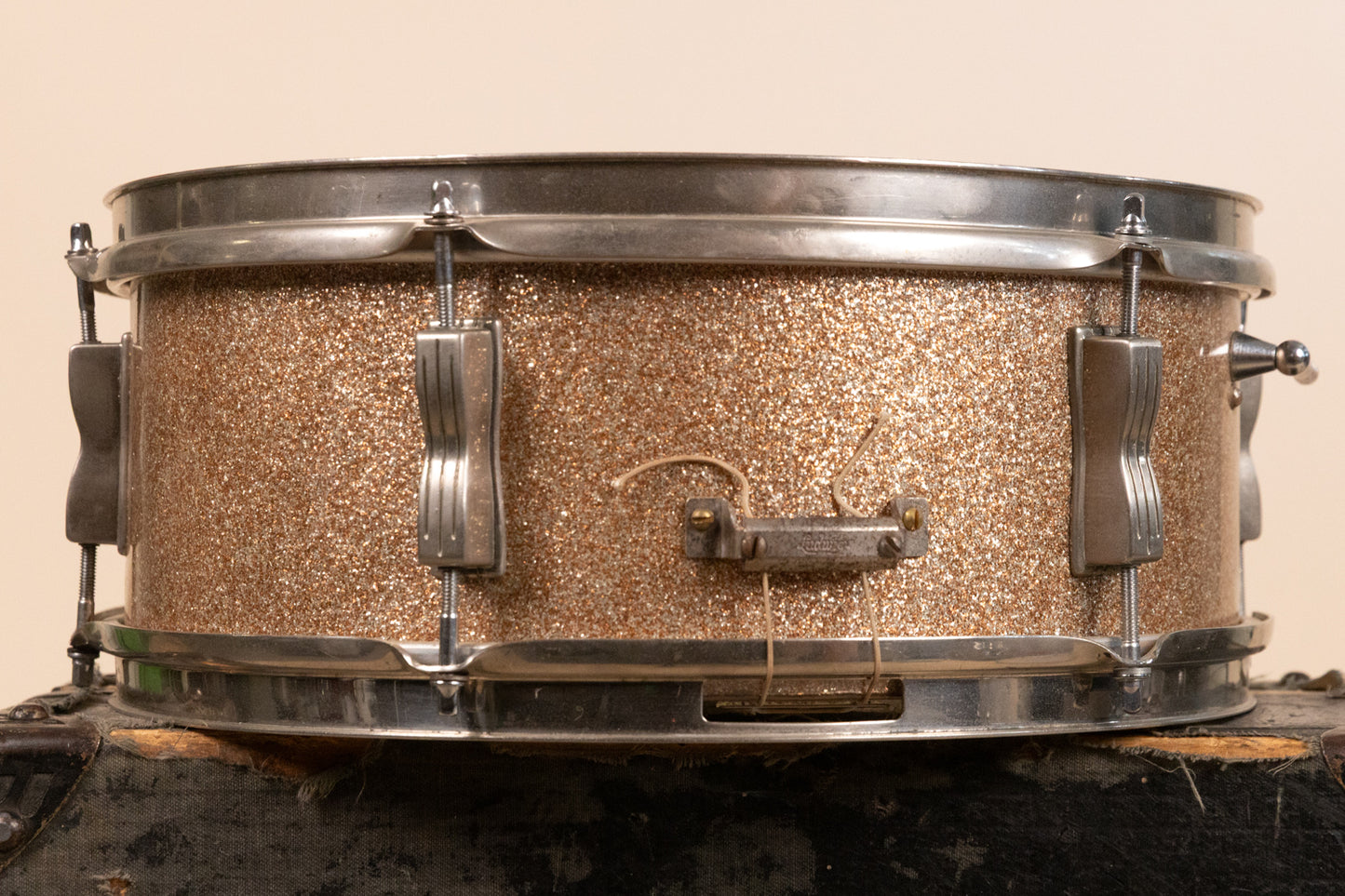 1965 Ludwig 5x14 Champagne Sparkle Pioneer Snare Drum