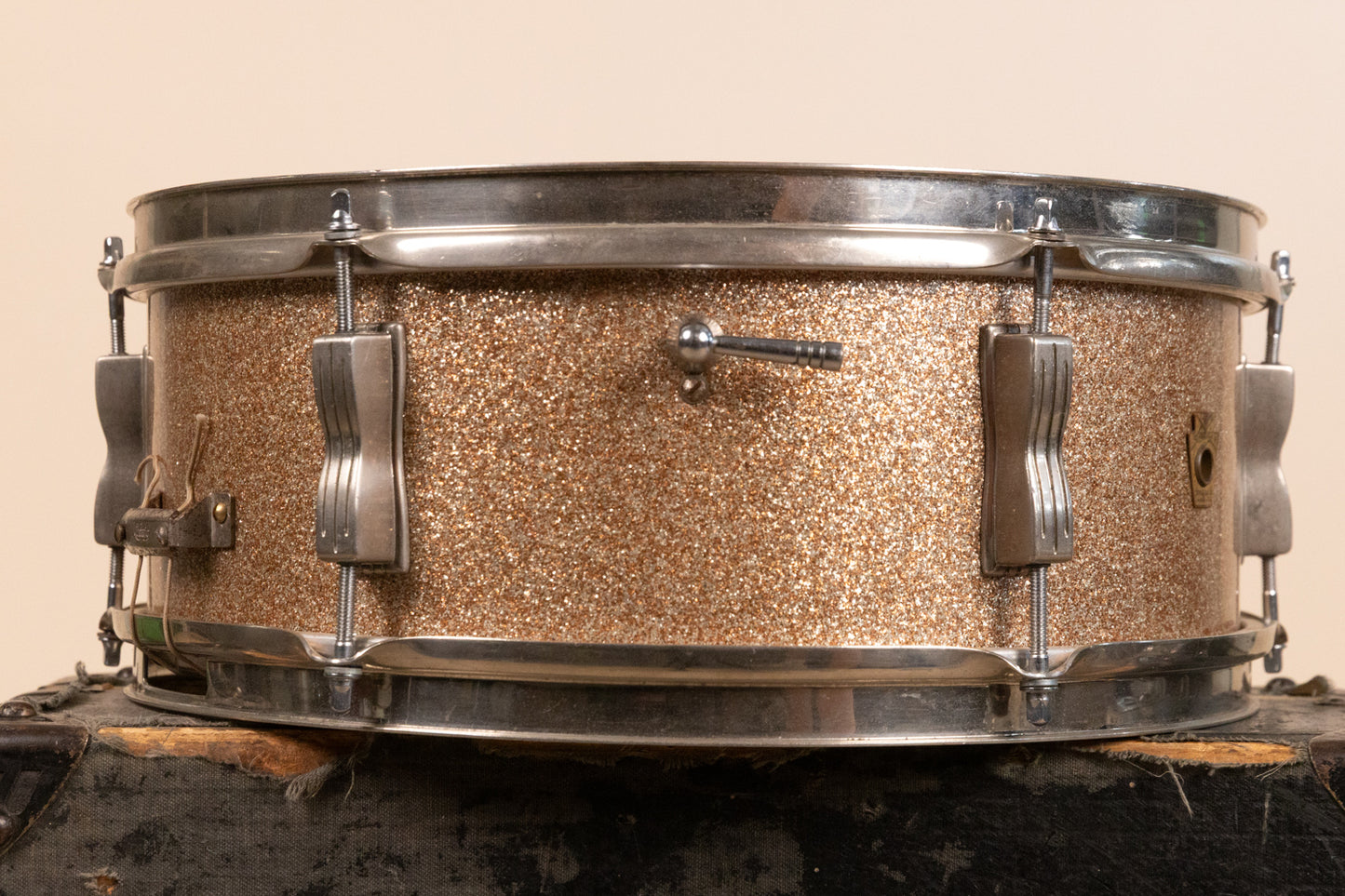 1965 Ludwig 5x14 Champagne Sparkle Pioneer Snare Drum