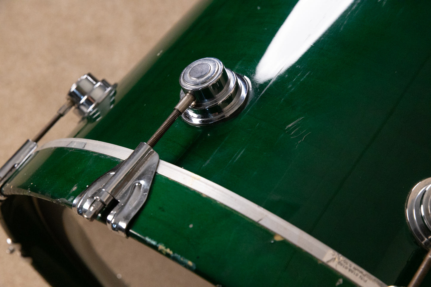 1990s DW Emerald Green Lacquer Drum Set