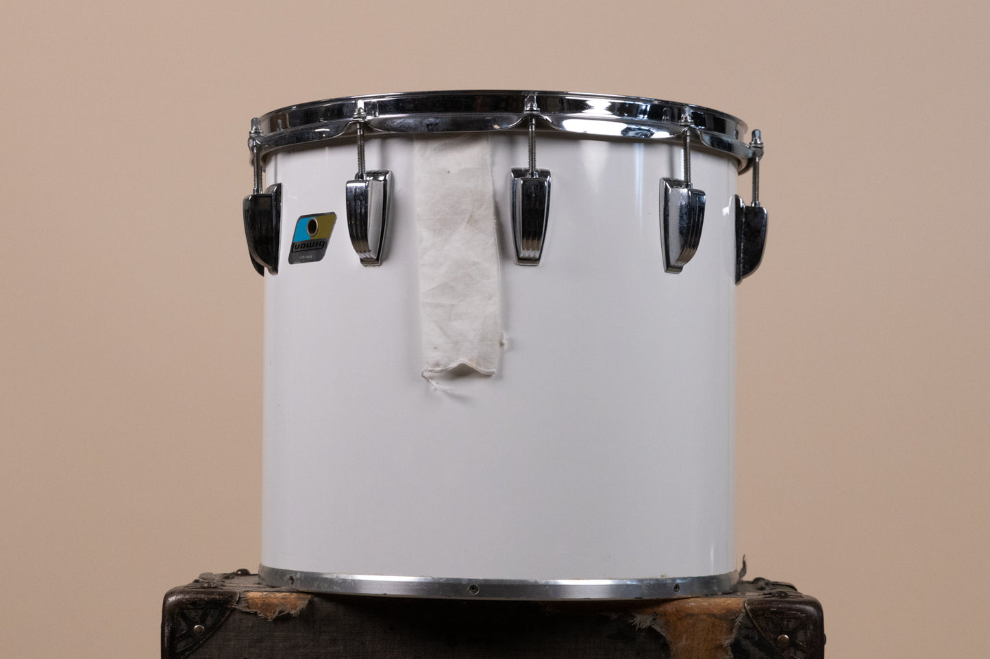 1980s Ludwig 13x14" White Cortex Concert Tom