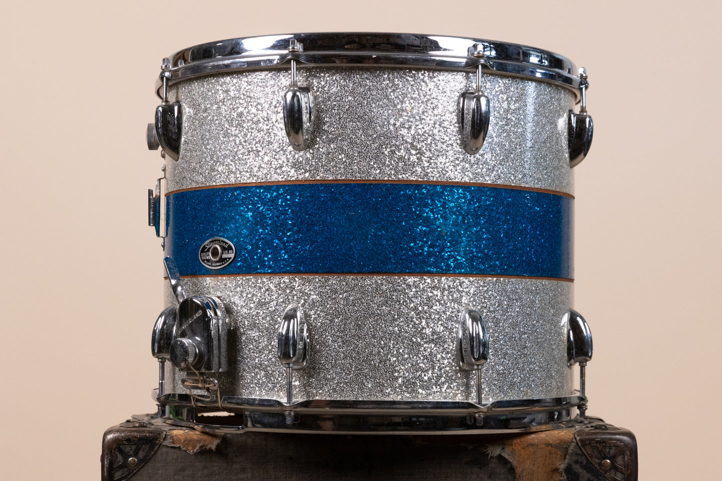 1970s Slingerland 12x15 Haskell W. Harr Tri Band Parade Drum