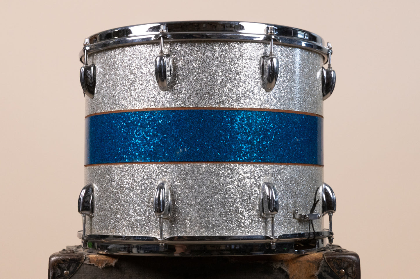 1970s Slingerland 12x15 Haskell W. Harr Tri Band Parade Drum