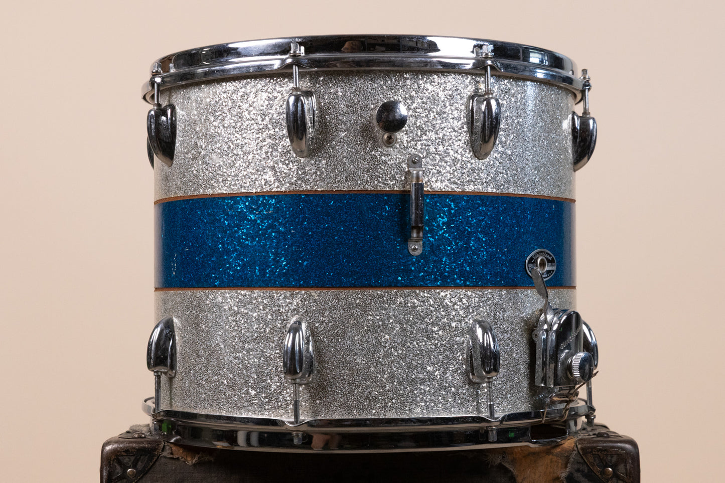 1970s Slingerland 12x15 Haskell W. Harr Tri Band Parade Drum