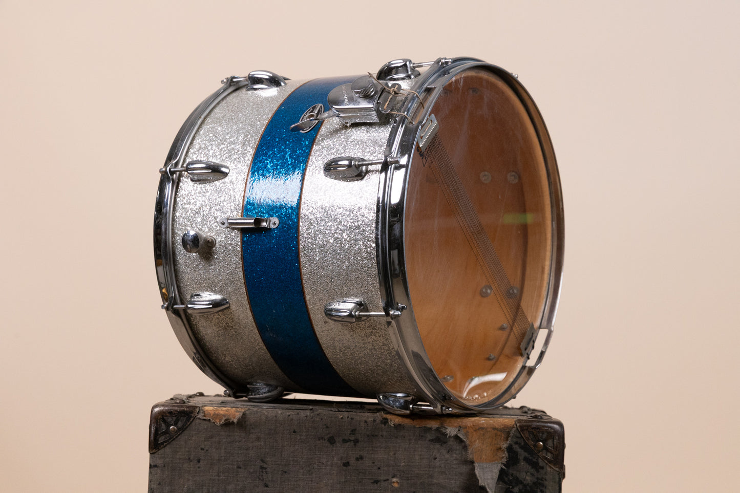 1970s Slingerland 12x15 Haskell W. Harr Tri Band Parade Drum