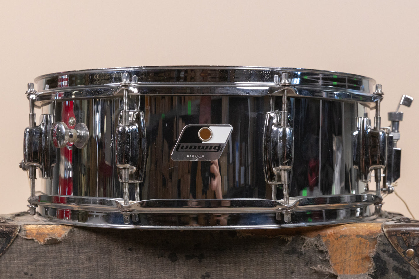 1990s Ludwig 5x14 LR-717 Rocker Snare Drum