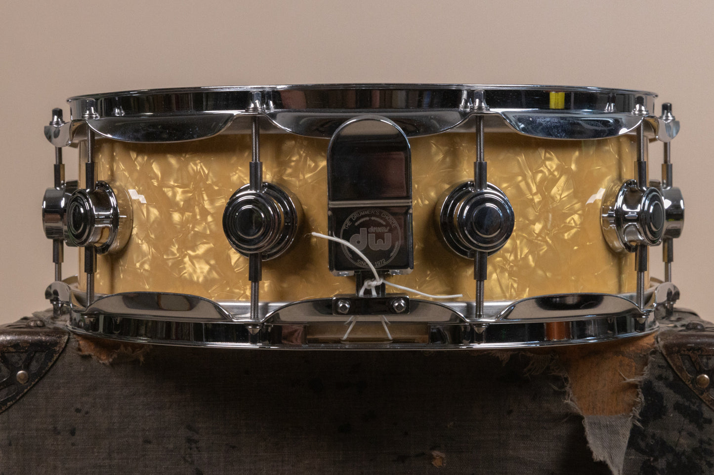 2000s DW 5x14 Collectors White Marine Pearl Snare Drum