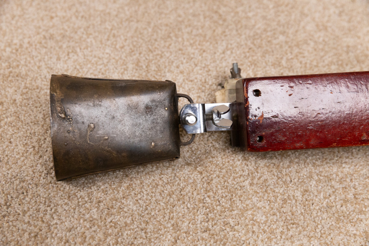 Vintage MIJ Woodblock and Cowbell Assembly
