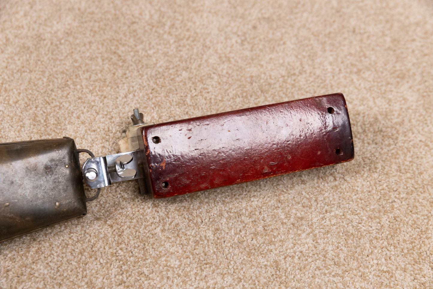 Vintage MIJ Woodblock and Cowbell Assembly