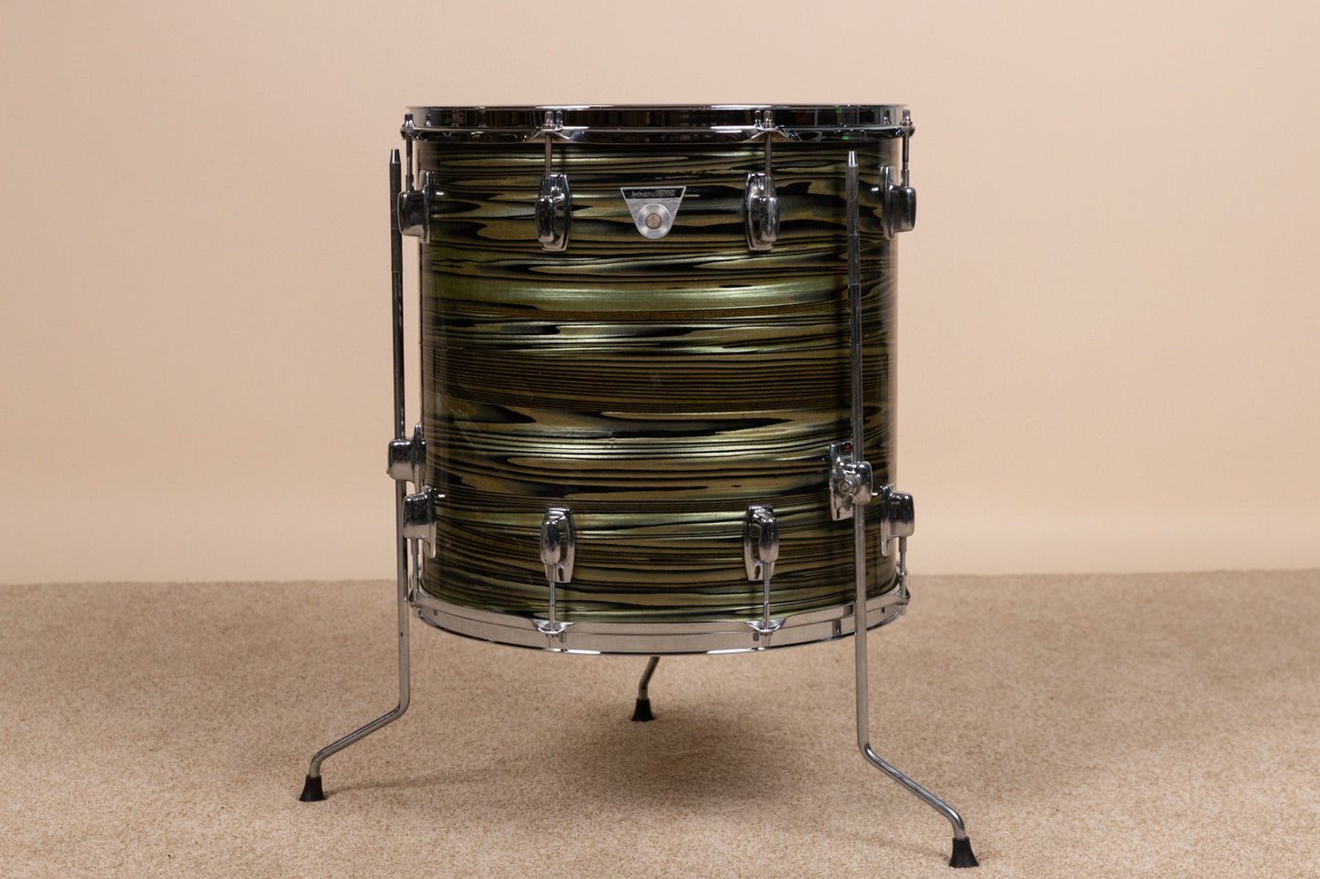 Vintage Ludwig 16x16 Avocado Strata Floor Tom