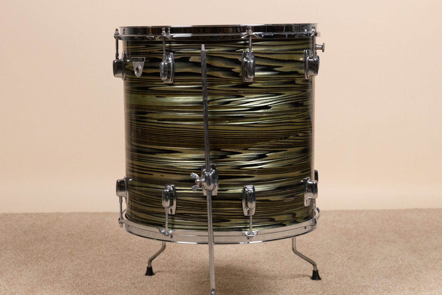Vintage Ludwig 16x16 Avocado Strata Floor Tom