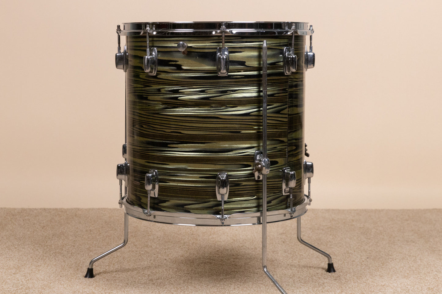 Vintage Ludwig 16x16 Avocado Strata Floor Tom