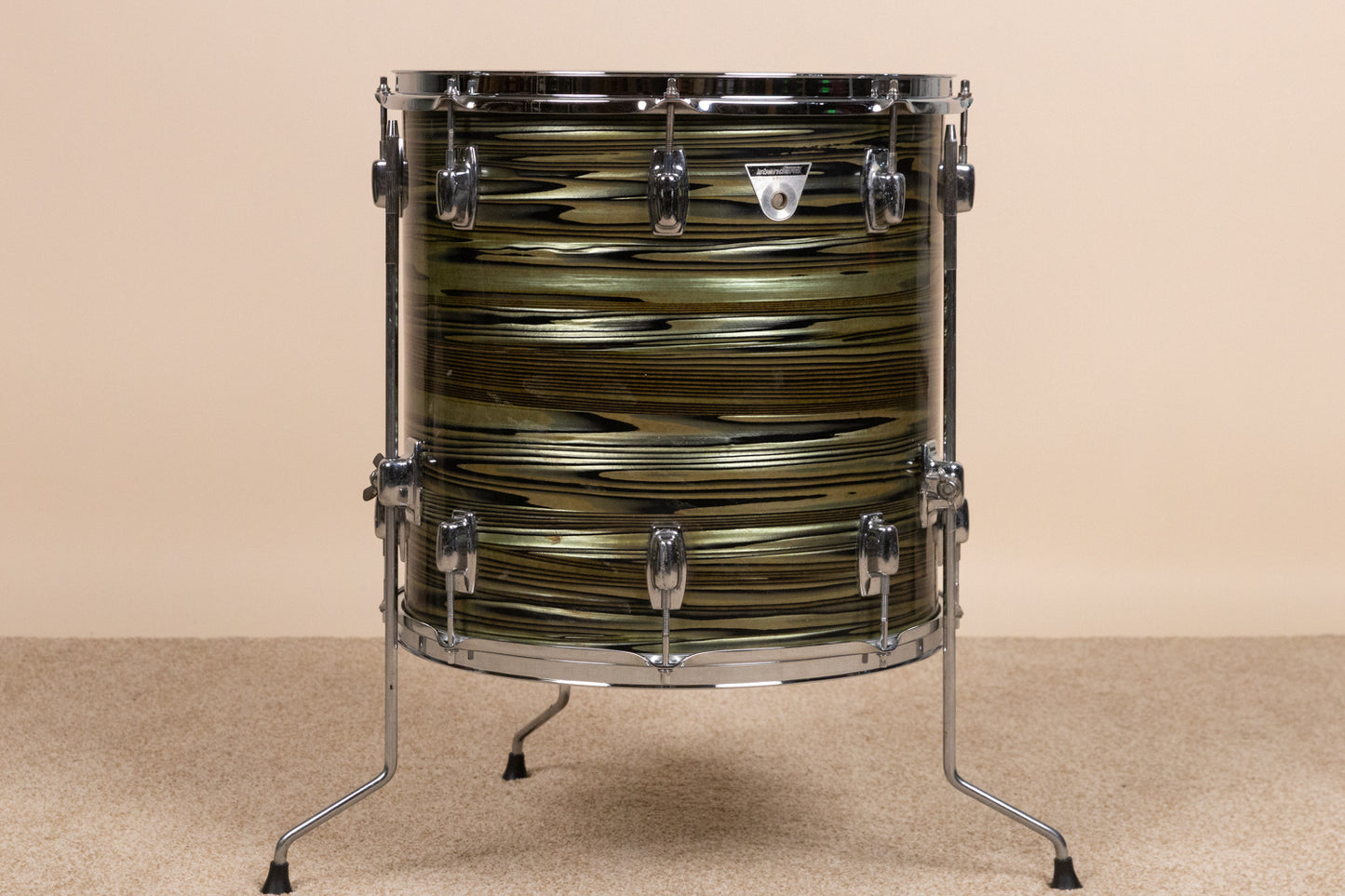 Vintage Ludwig 16x16 Avocado Strata Floor Tom