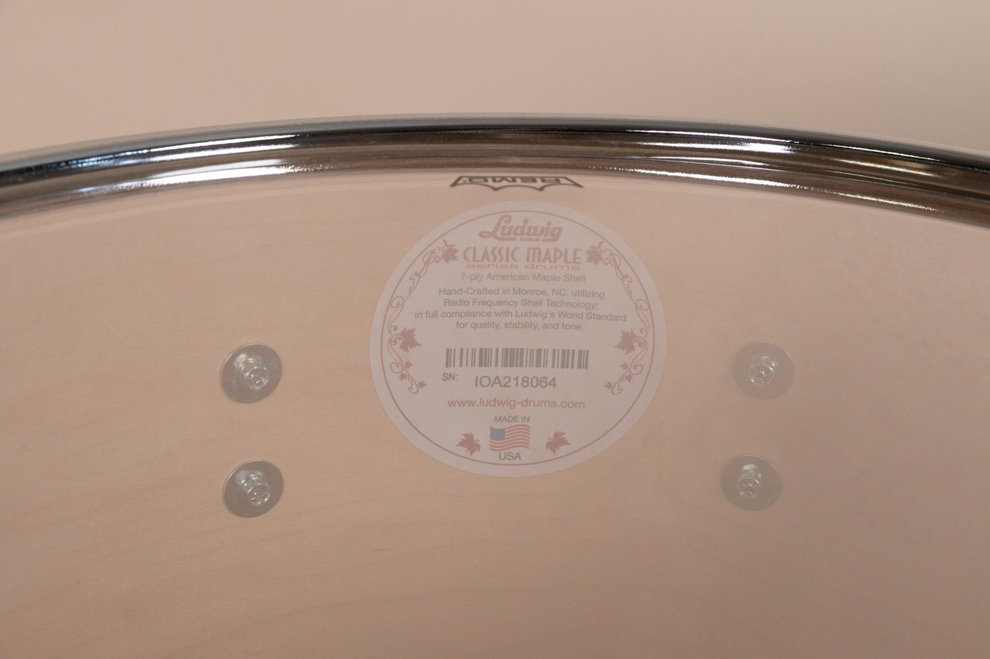 Ludwig Classic Maple Green Sparkle Downbeat Drum Set