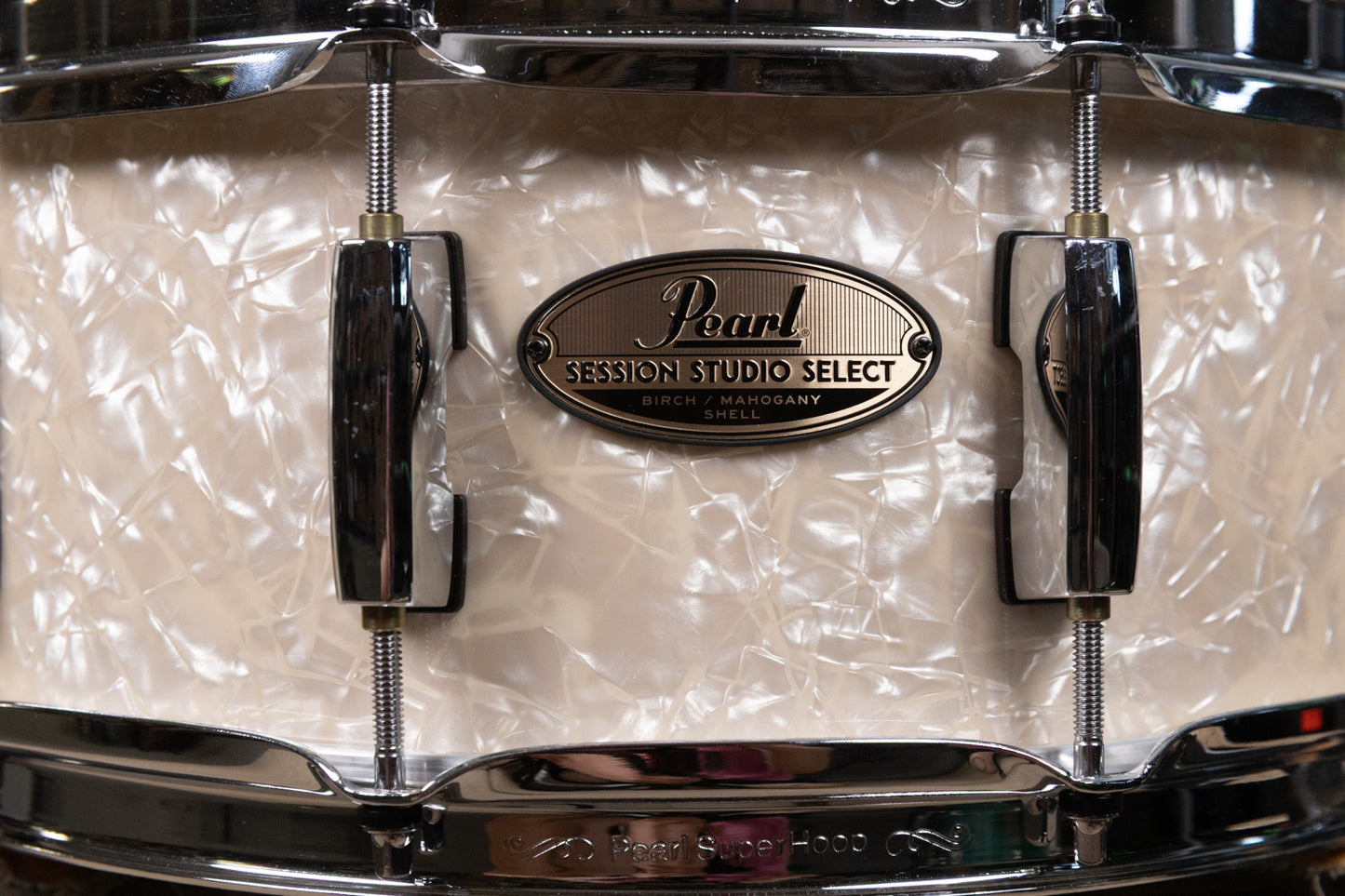 Pearl 5.5x14 Session Studio Select Nicotine White Marine Pearl Snare Drum