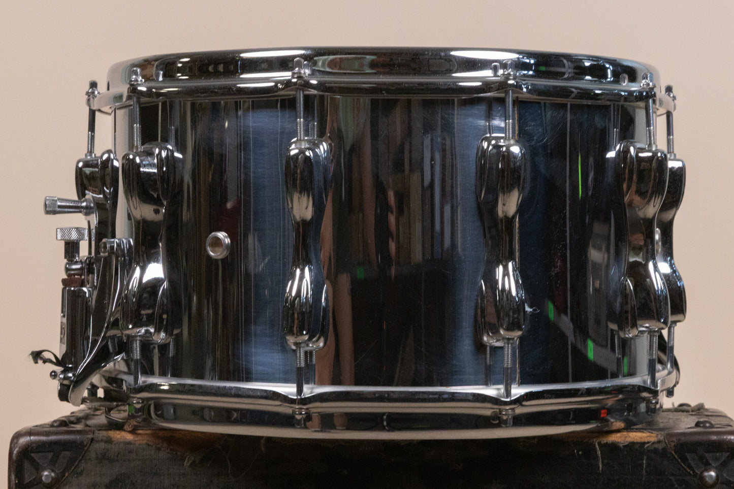 1980s Slingerland 8x14 Chrome Over Wood Magnum Snare Drum