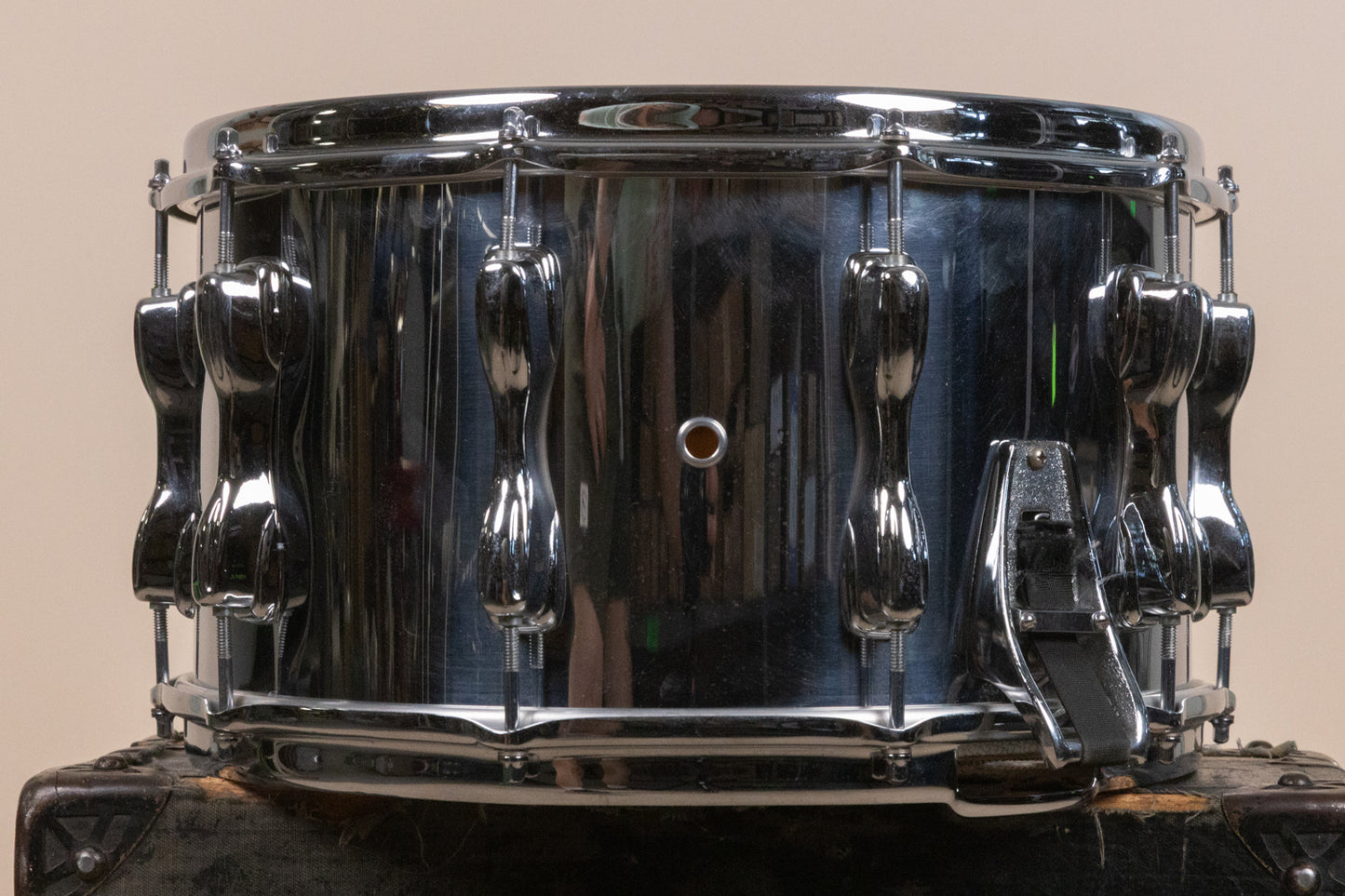 1980s Slingerland 8x14 Chrome Over Wood Magnum Snare Drum