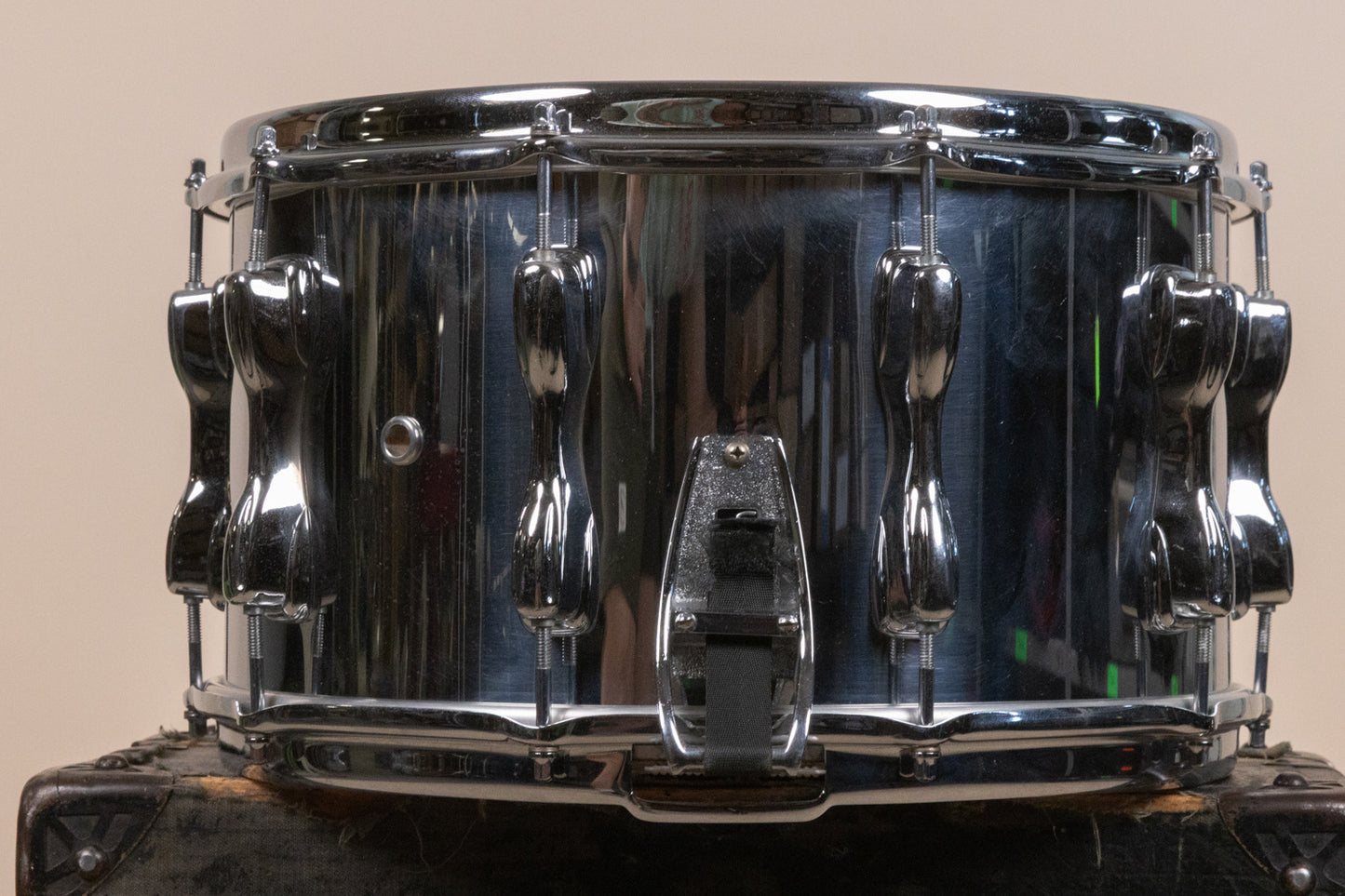 1980s Slingerland 8x14 Chrome Over Wood Magnum Snare Drum