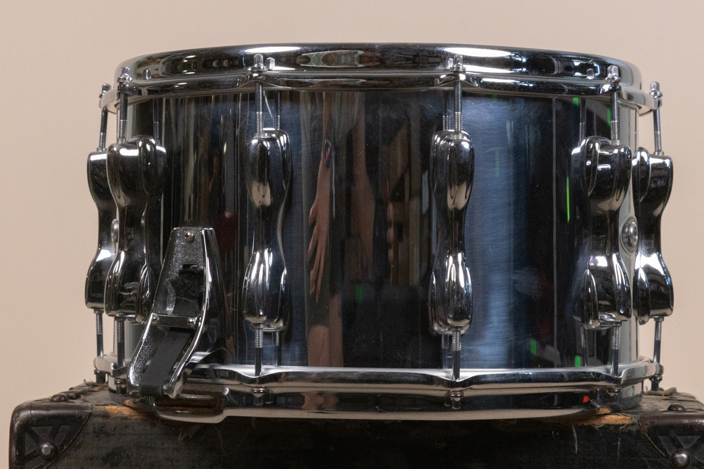 1980s Slingerland 8x14 Chrome Over Wood Magnum Snare Drum
