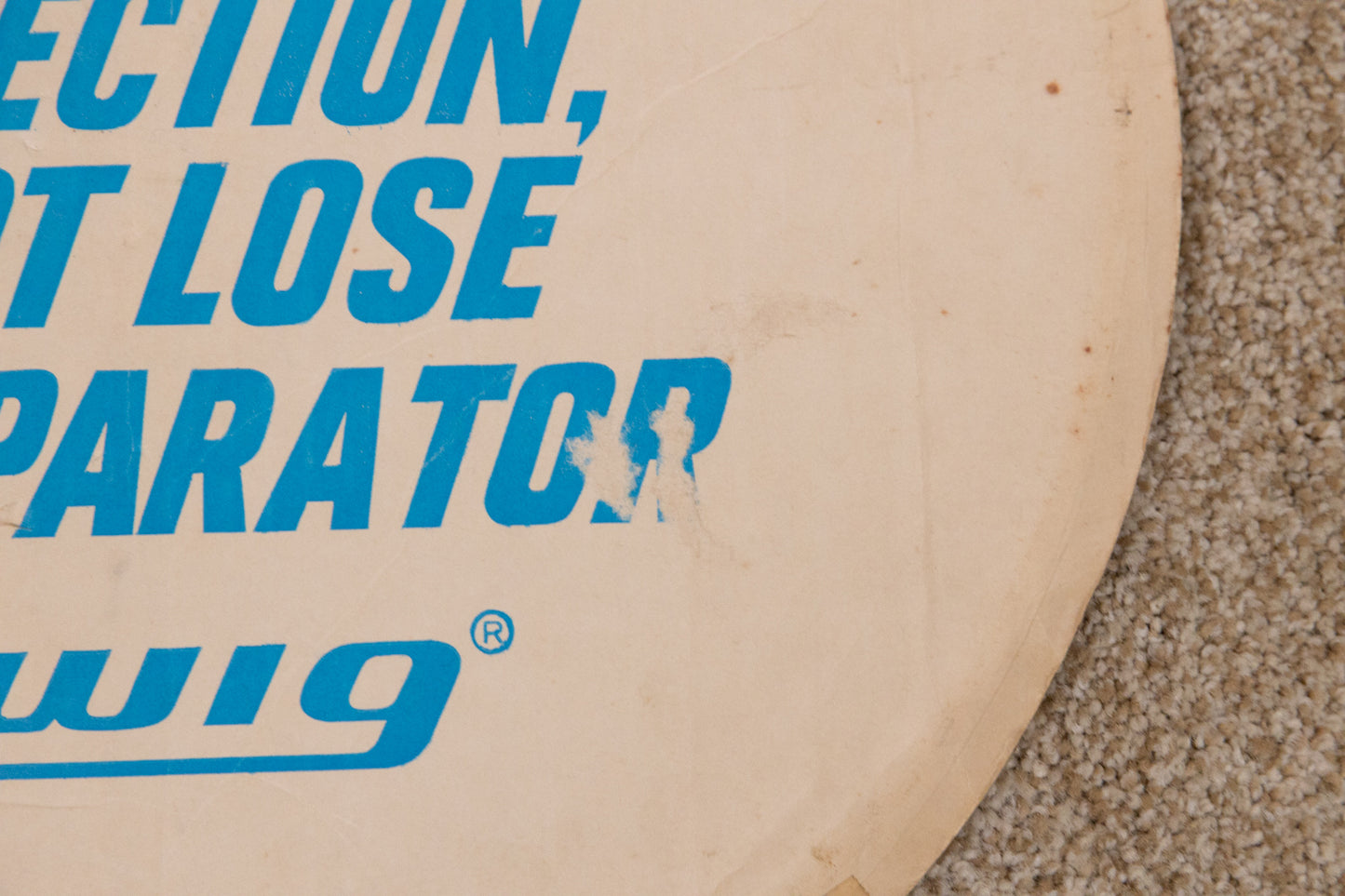 Vintage Ludwig Acrolite Cardboard Seperator