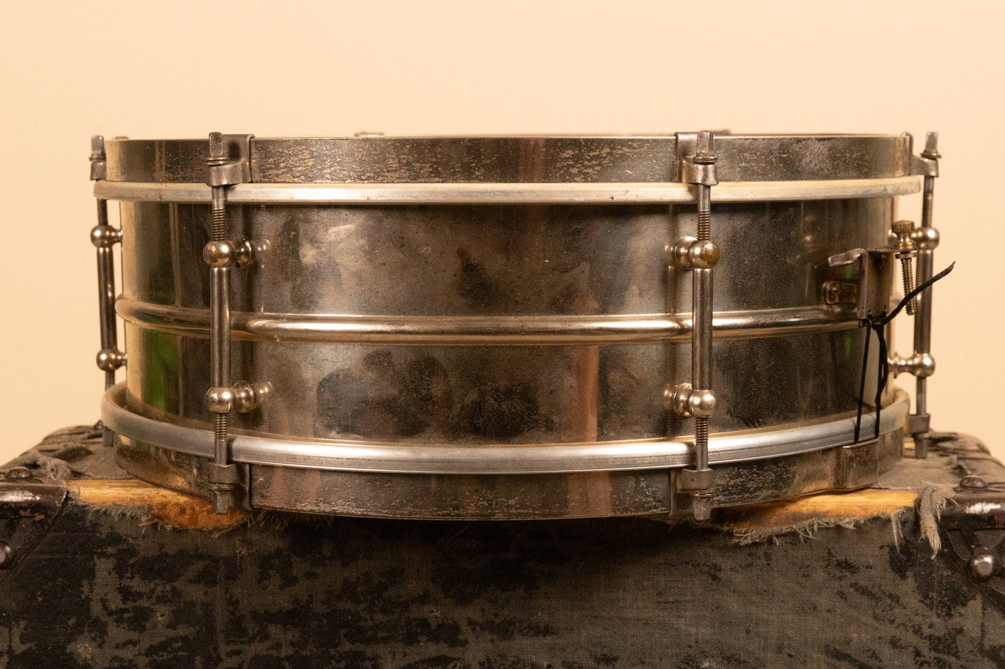 1930s Leedy 5x14 Nickel Over Brass Utility Snare Drum