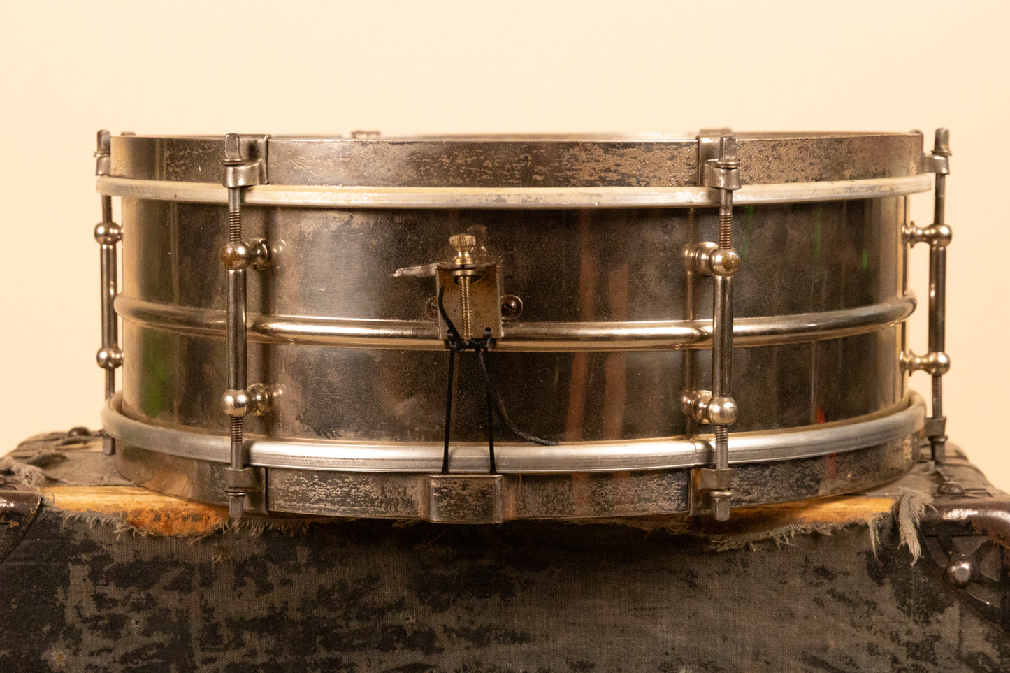 1930s Leedy 5x14 Nickel Over Brass Utility Snare Drum
