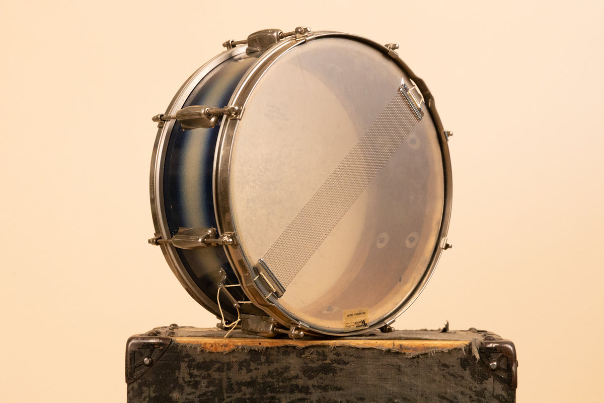 1950s Slingerland 5x14 Blue and Silver Duco Student Radio King Snare Drum
