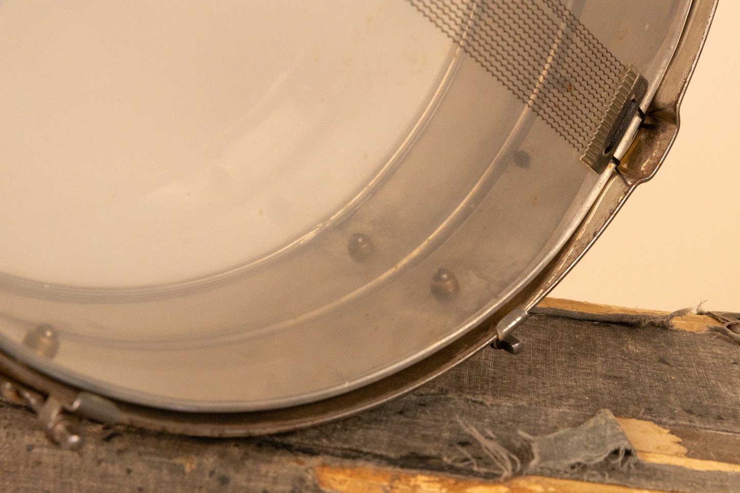 1930s Leedy 5x14 Nickel Over Brass Utility Snare Drum