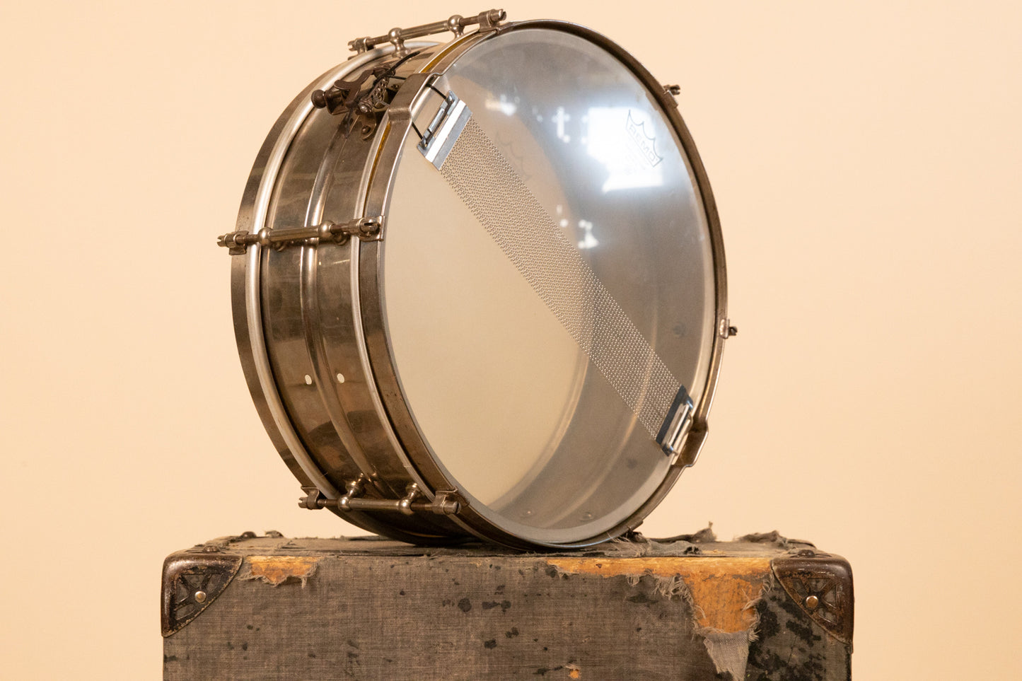 1930s Leedy 5x14 Nickel Over Brass Utility Snare Drum