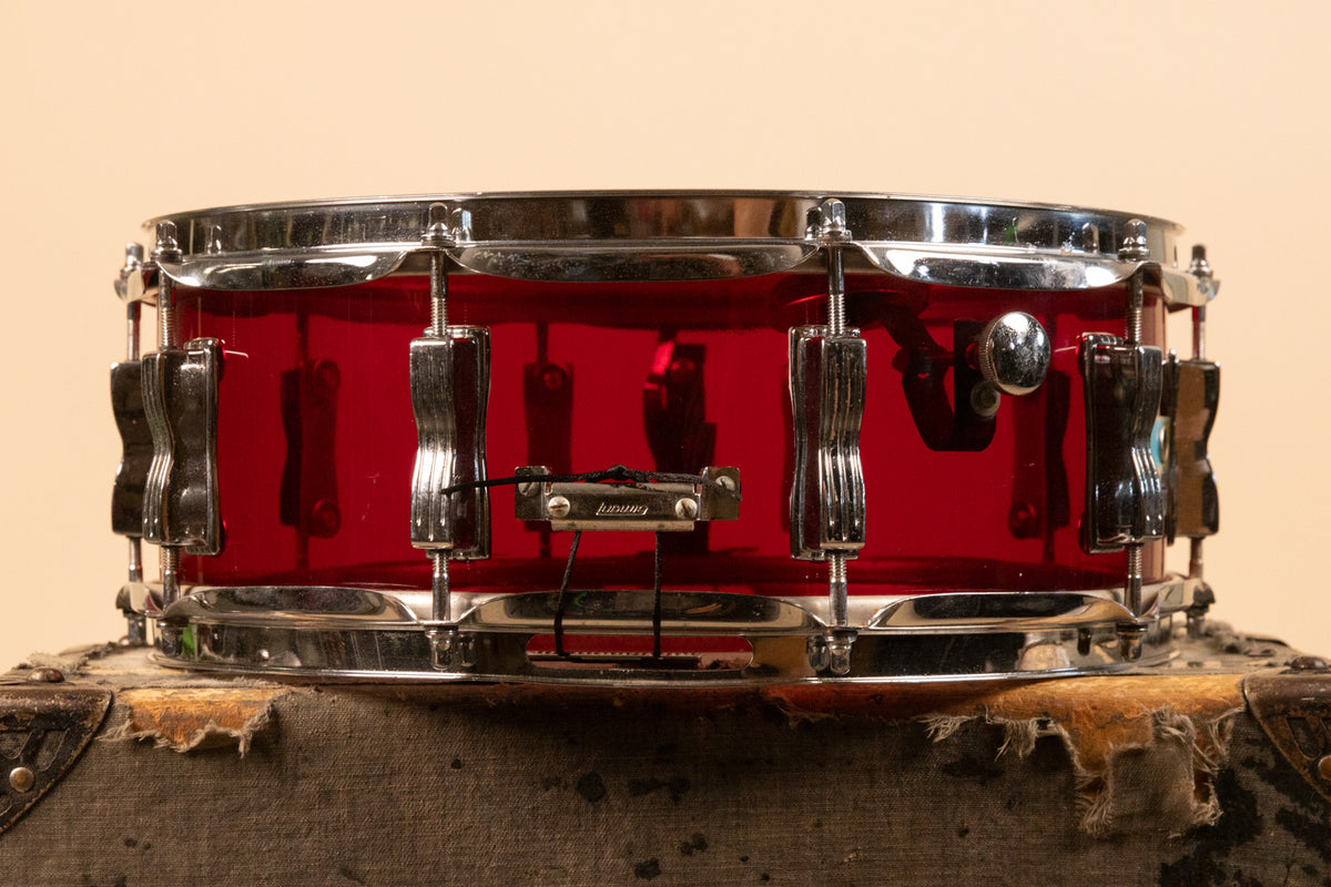 1970s Ludwig 5x14 Red Vistalite Snare Drum