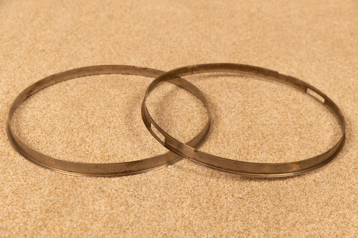 Vintage 13" Single Flange Snare Drum Hoops (Pair)
