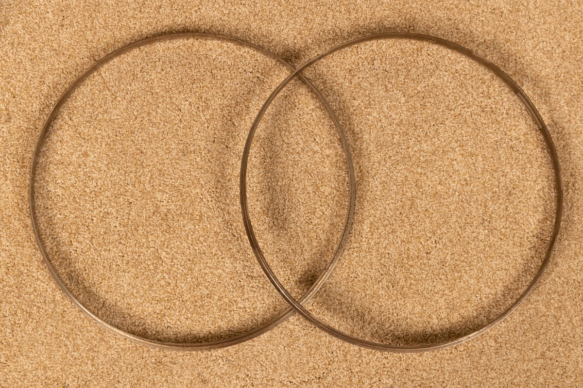 Vintage 13" Single Flange Snare Drum Hoops (Pair)