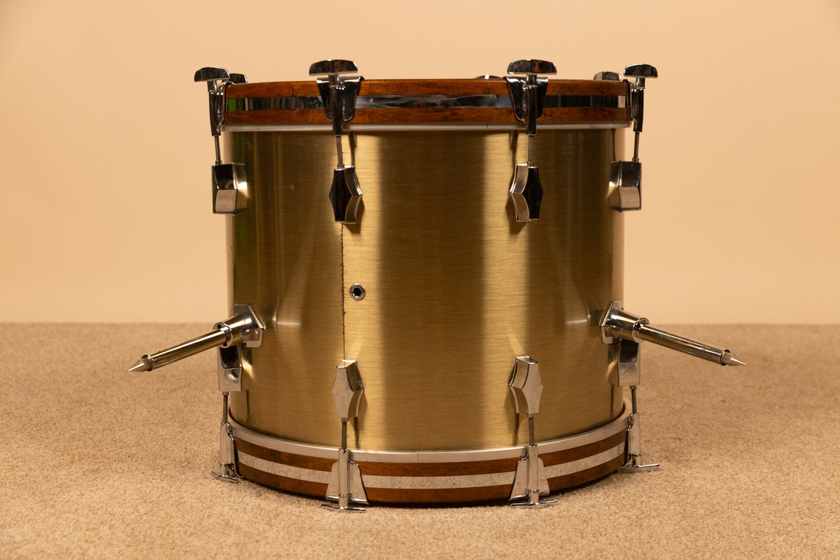Vintage Fibes 14x18 "Brushed Brass" Bass Drum