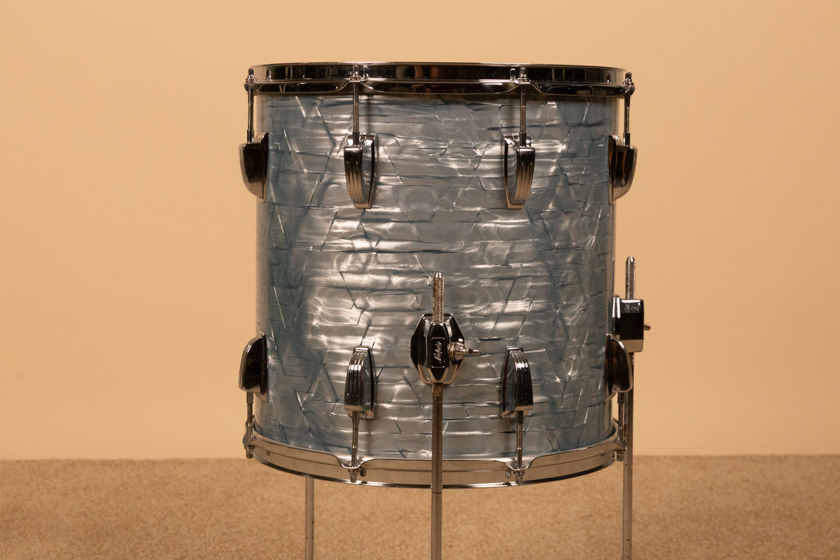1960s Ludwig 14x14 Sky Blue Pearl Floor Tom
