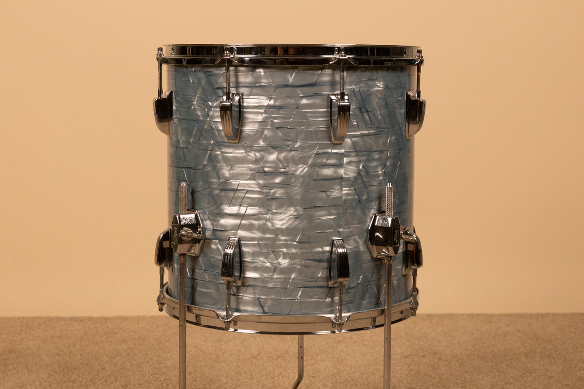 1960s Ludwig 14x14 Sky Blue Pearl Floor Tom