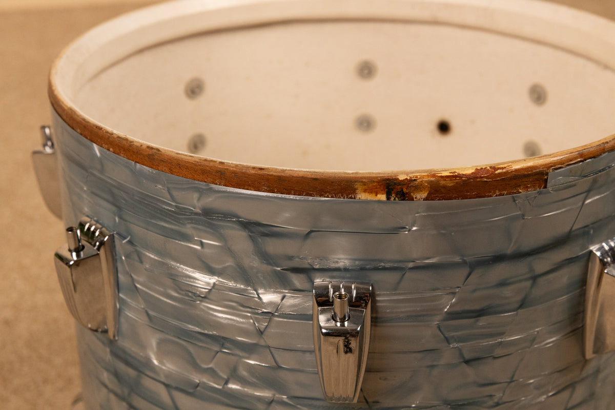 1960s Ludwig 14x14 Sky Blue Pearl Floor Tom
