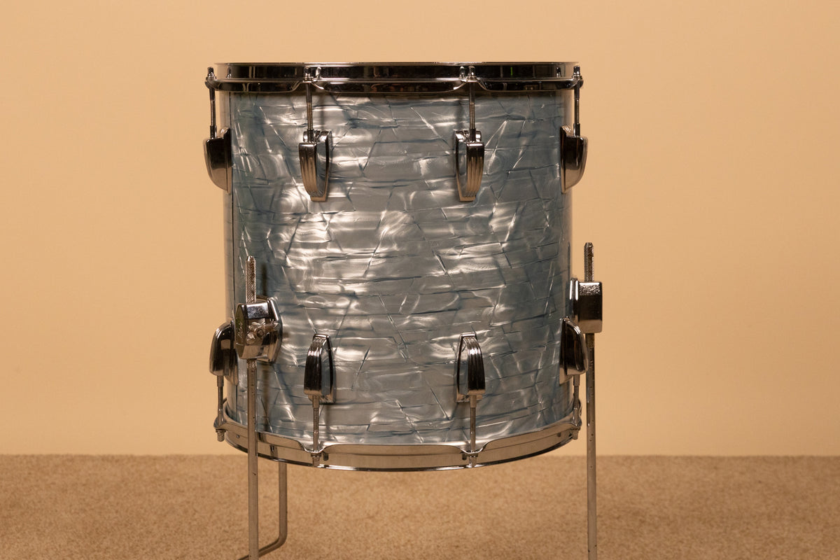 1960s Ludwig 14x14 Sky Blue Pearl Floor Tom