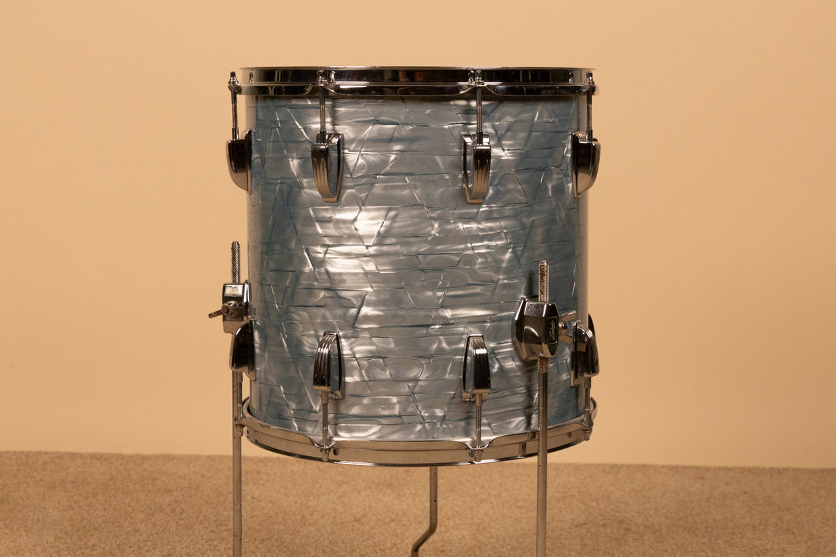 1960s Ludwig 14x14 Sky Blue Pearl Floor Tom