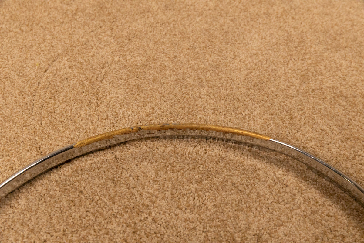 Vintage 16" Ludwig Chrome Over Brass Hoops (Pair)