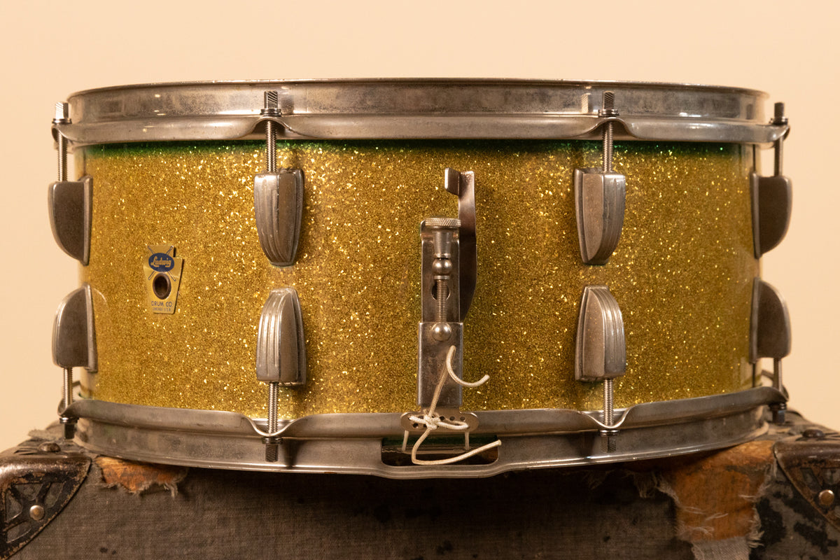 1959 Ludwig 6.5x15 Faded Green School Festival Snare Drum