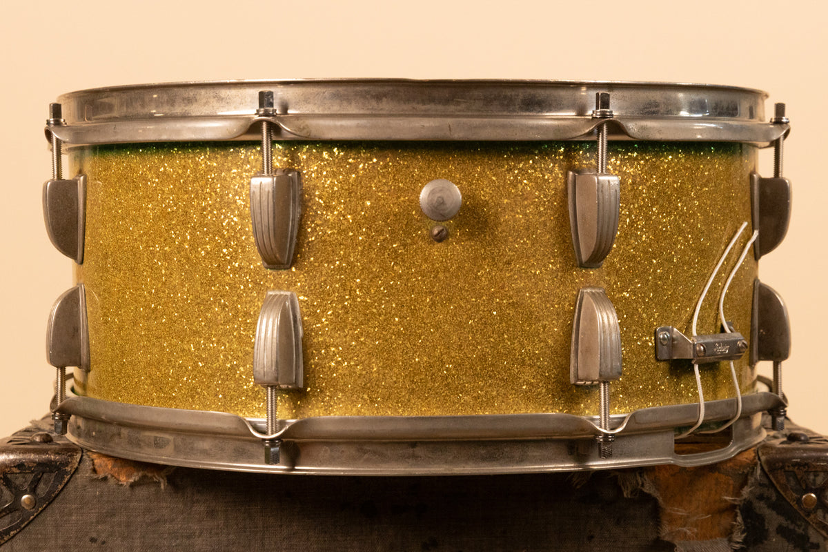 1959 Ludwig 6.5x15 Faded Green School Festival Snare Drum