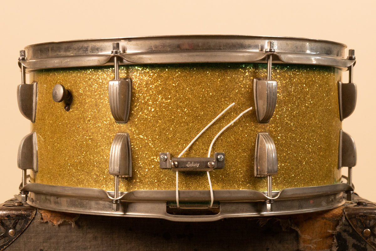 1959 Ludwig 6.5x15 Faded Green School Festival Snare Drum