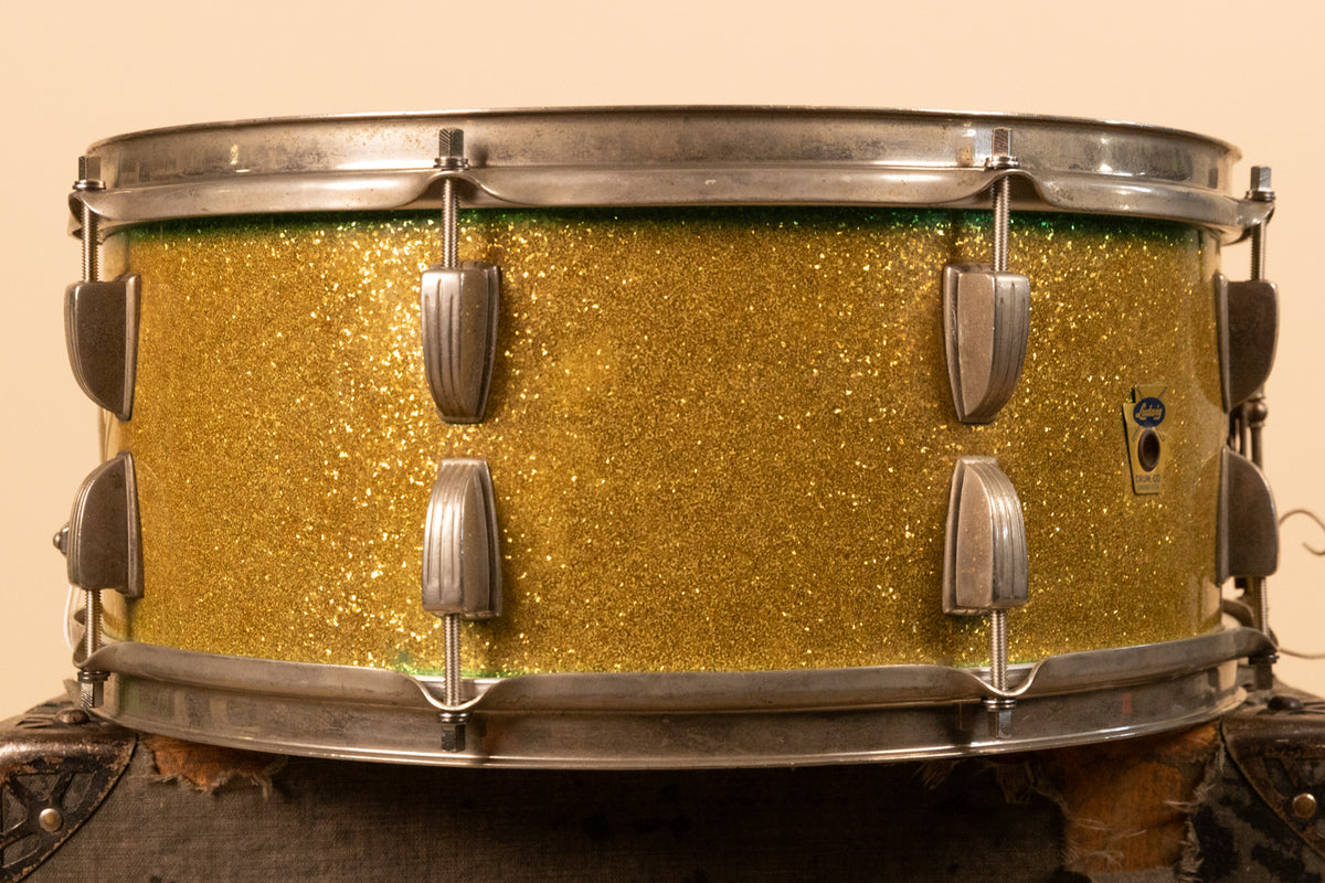 1959 Ludwig 6.5x15 Faded Green School Festival Snare Drum