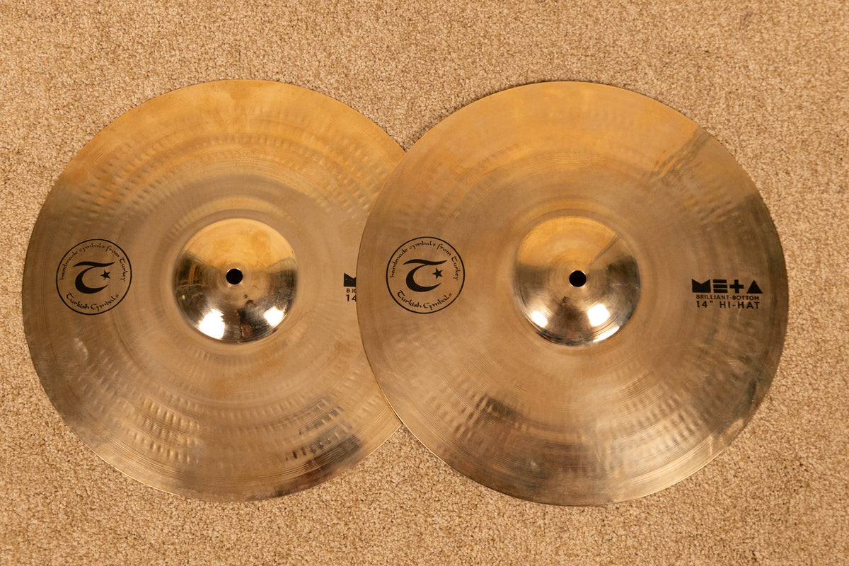 Turkish Meta 14" Brilliant Hi Hat Cymbals 988g 1154g