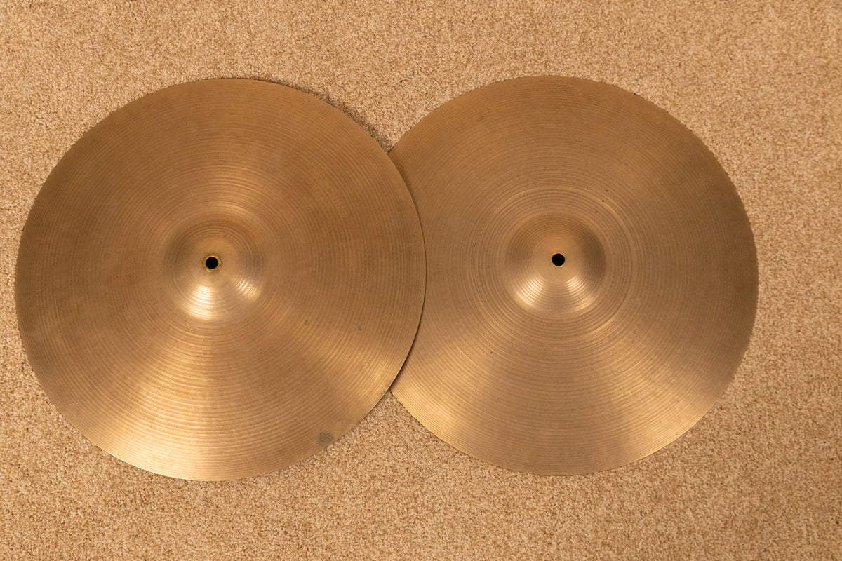 1970s Zildjian A 16" Heavy Hi Hat Cymbals 1752g 1760g