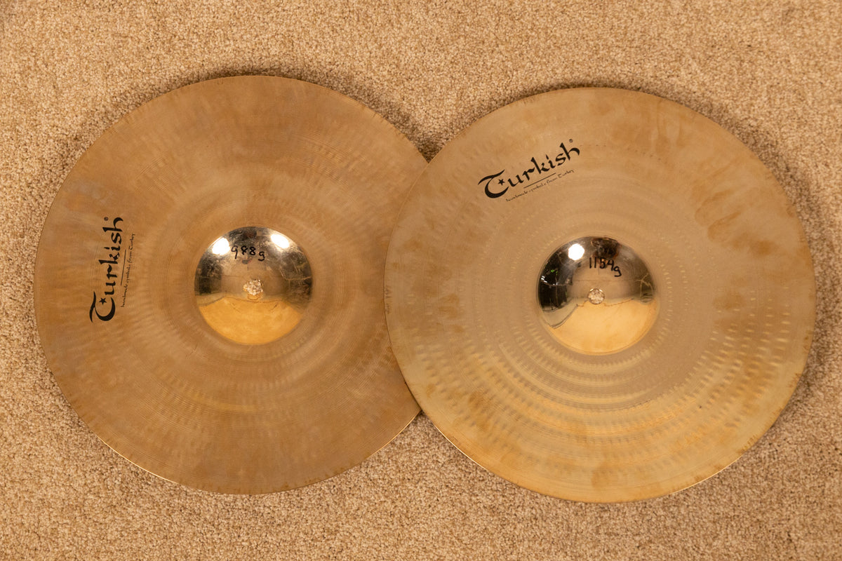 Turkish Meta 14" Brilliant Hi Hat Cymbals 988g 1154g