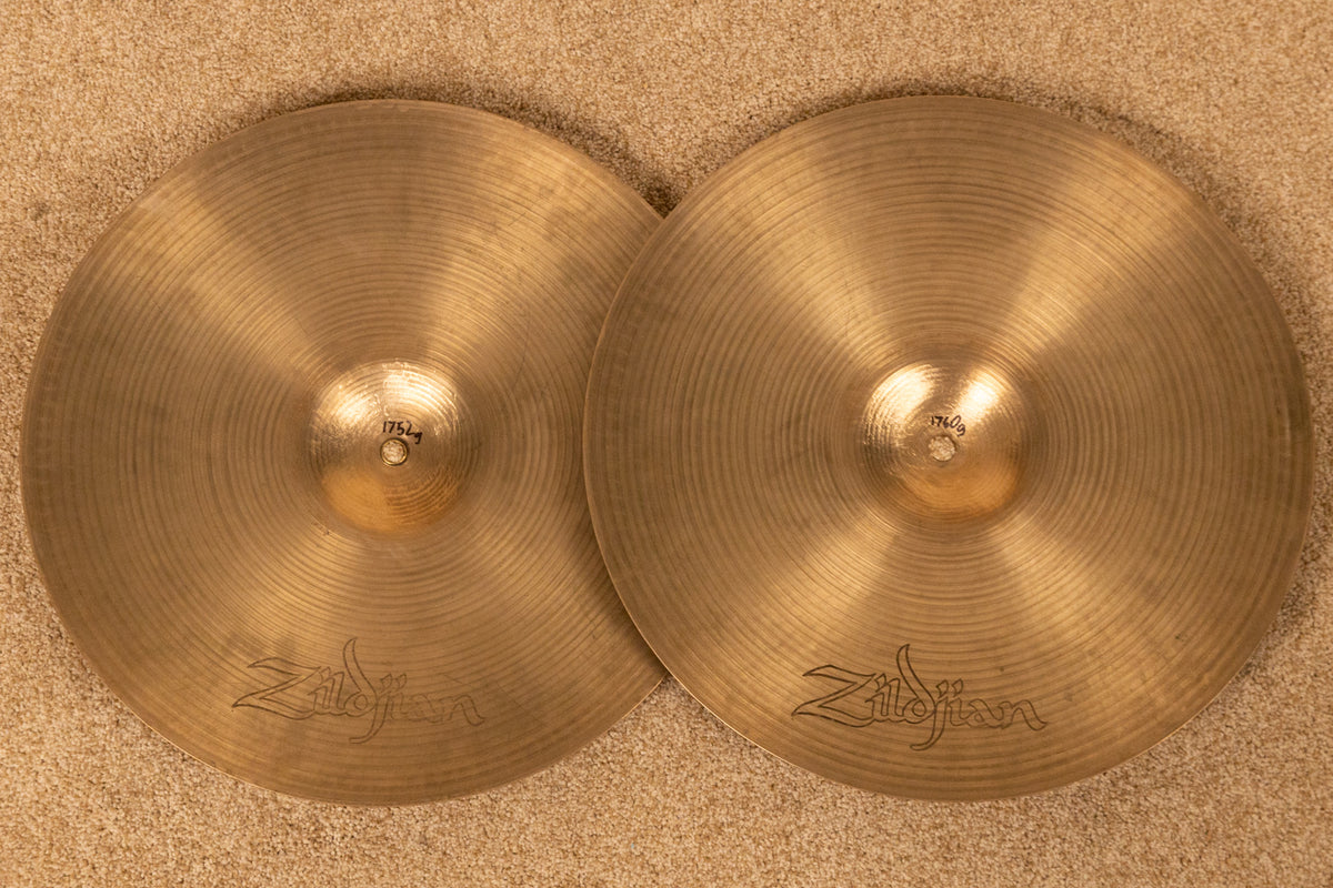 1970s Zildjian A 16" Heavy Hi Hat Cymbals 1752g 1760g