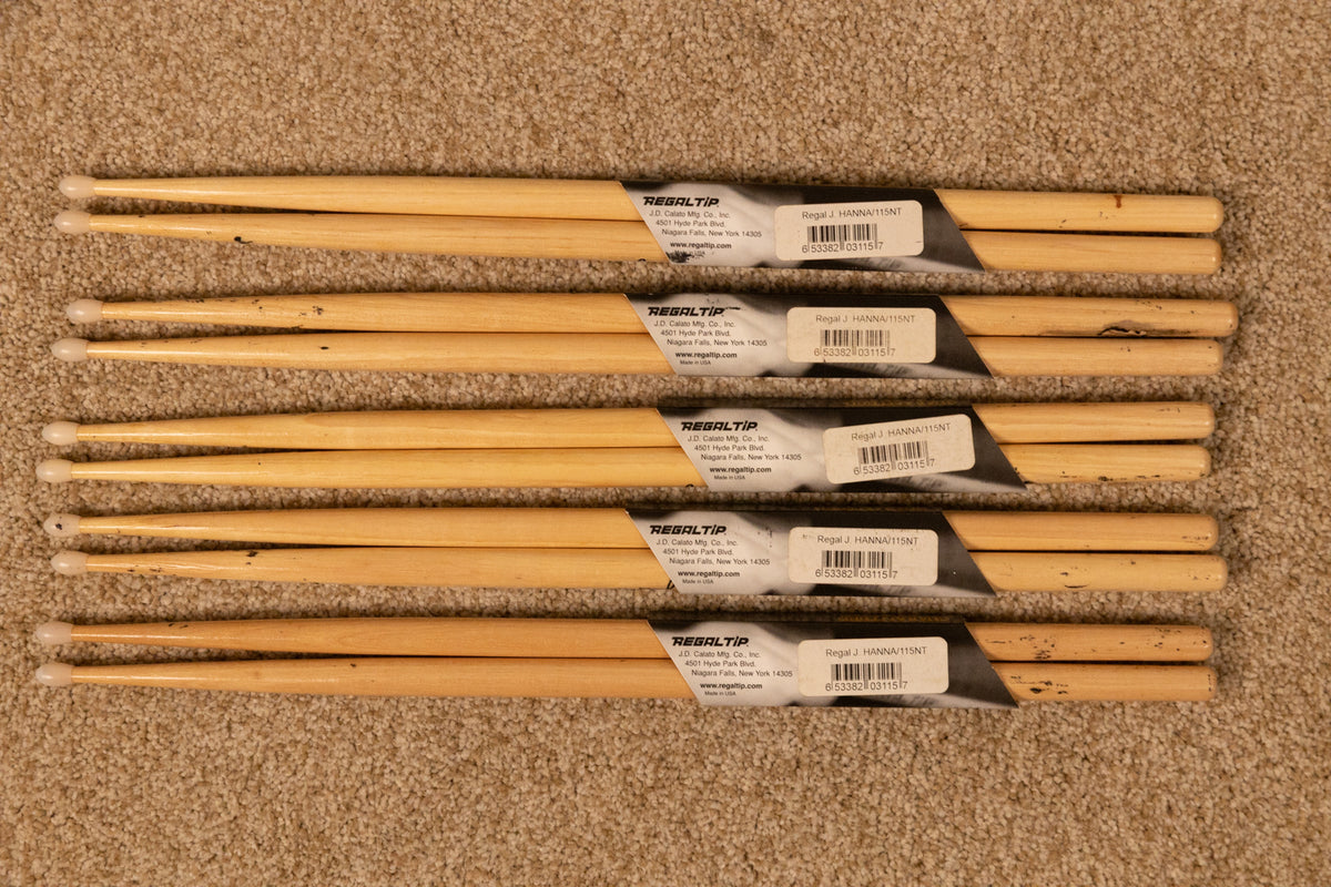 Regal Tip Jake Hanna Nylon Tip Drum Sticks (4 Pairs)