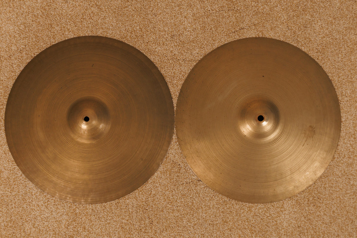 1950s Zildjian A 15" Thin Hi Hat Cymbals 874g 910g