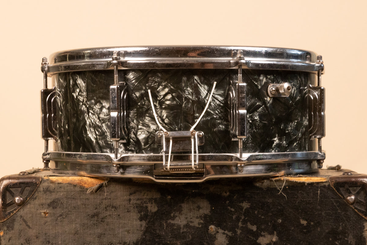 1960s Leedy 5x14 Shelly Manne Black Diamond Pearl Snare Drum