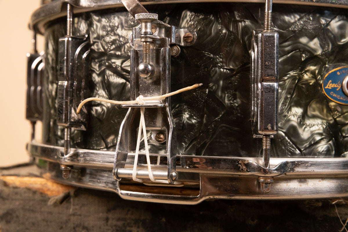 1960s Leedy 5x14 Shelly Manne Black Diamond Pearl Snare Drum